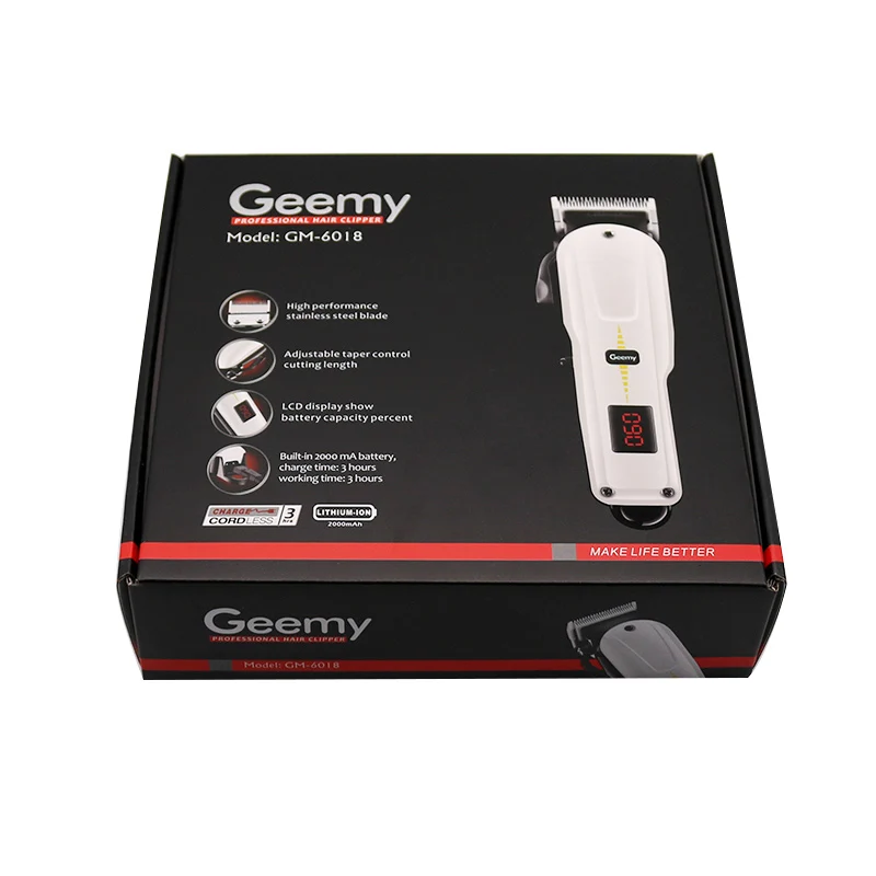 

barber adjustable hair clipper professional rechargeable tapering blending fading hair trimmer men compatible with wahl blade