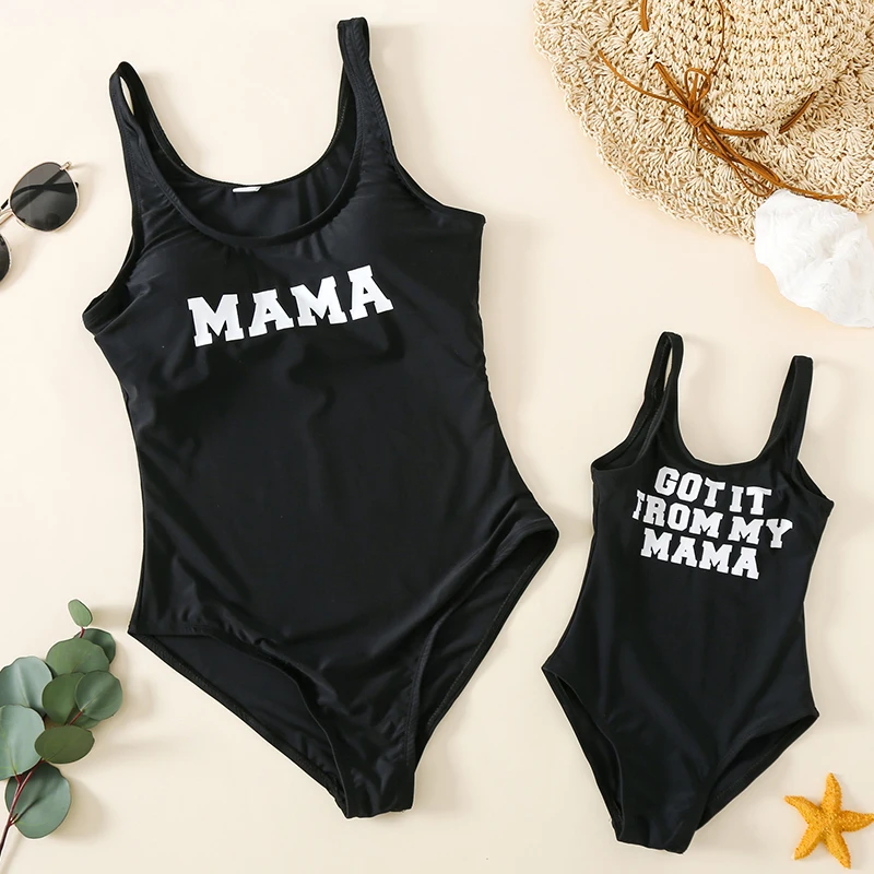 Летний купальный костюм для всей семьи с цветочным принтом Купальный мамы и