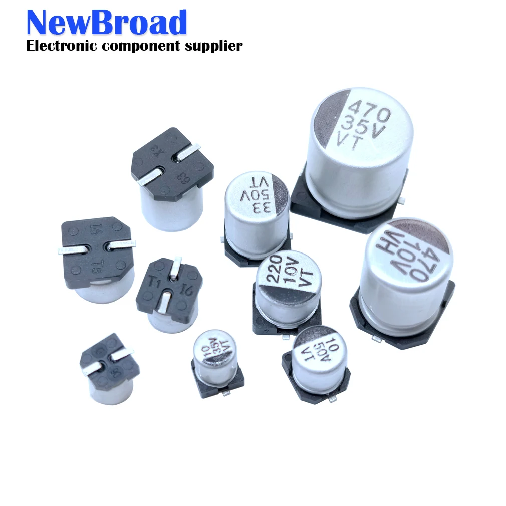10 шт./лот SMD электролитический конденсатор с алюминиевой крышкой 2 5 V 4V 6 3 10V 16V