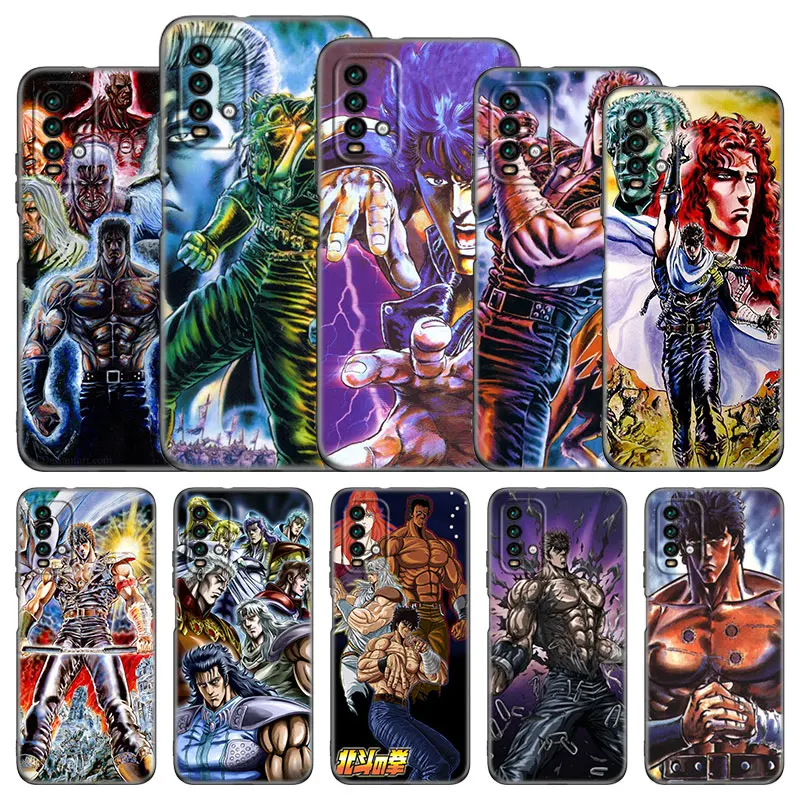 Anime Fist Of The North Star Phone Case For Xiaomi Redmi Note 11 10 9 8 T Pro 10S 5G 9A 9C 9S Soft TPU Black Cover Coque Funda |