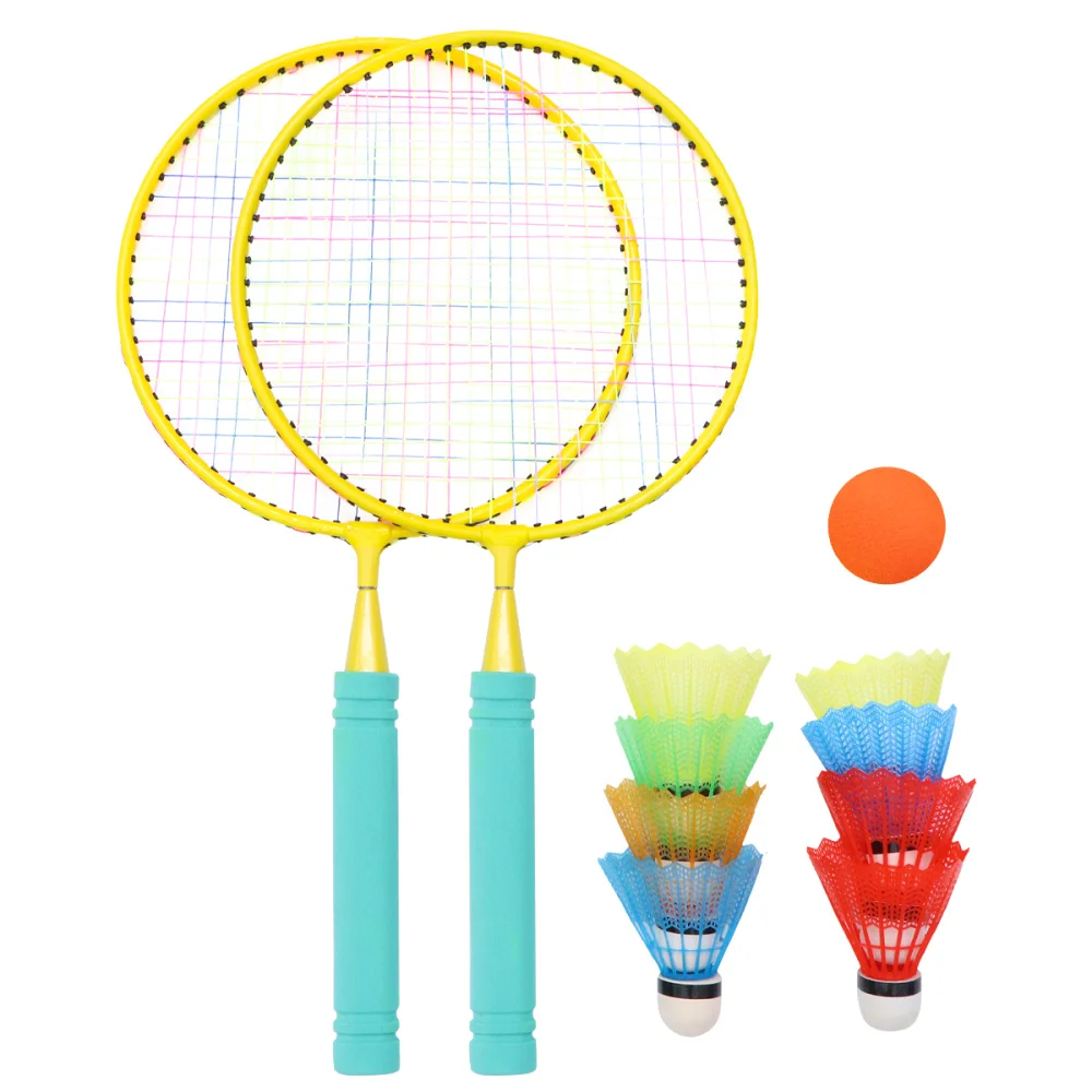 

1 Set of Kids Badminton Rackets Kids Badminton Training Tool Parent-Child Interactive Rackets Blue