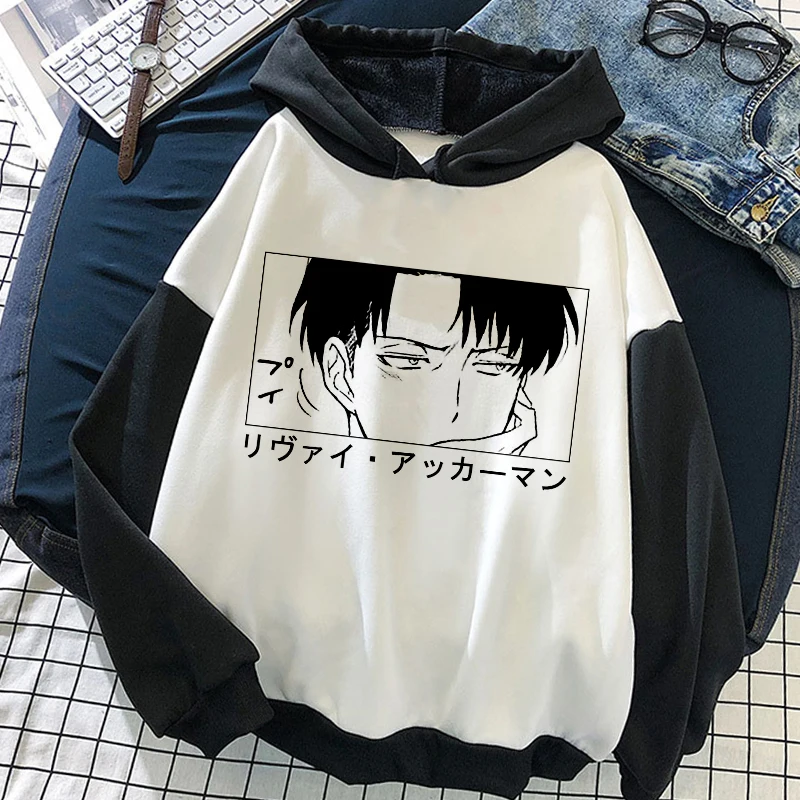 

Levi Harajuku Hoodie Attack On Titan Anime Hoodied Long Sleeve Streetwear Sweatshirt Women Shingeki No Kyojin Sport Hoody Tops