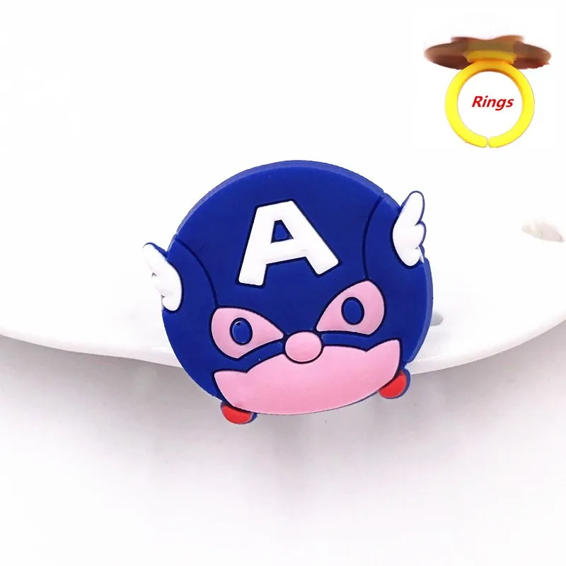 1 шт. Marvel Мстители значок героя ПВХ палец кольца для подарки детей крутой Железный