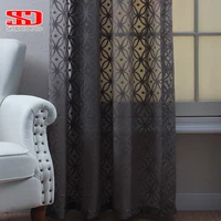 geometric modern tulle curatins for the living room bedroom yarn circle fabric drapes window treatments single panel custom size