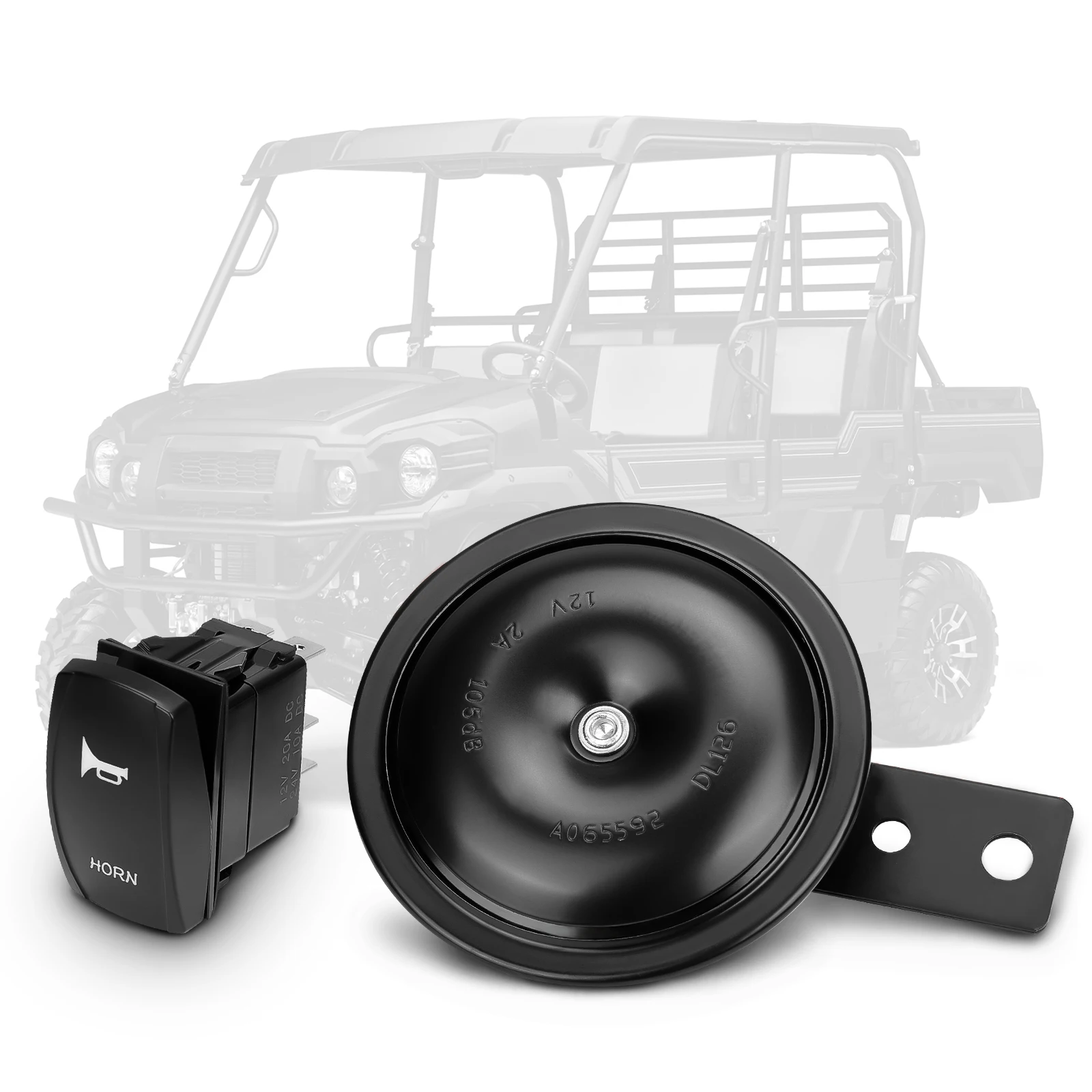 

UTV KEMIMOTO Horn Kit Kemimoto Loud Horn Kit w/ Rocker Switch for Can-Am Maverick X3 for Polaris RZR 1000 XP for CF moto
