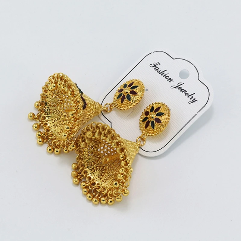 

Богемные Винтажные серьги Стразы, серьги в этническом стиле, Длинные богемные Подвесные серьги из сплава, подходят для дам и девушек