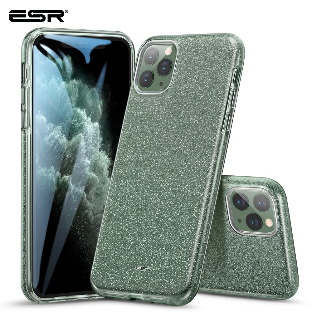 ESR блестящий чехол для iPhone 11 Pro Max 2019 розовый зеленый защитный бампер брендовый