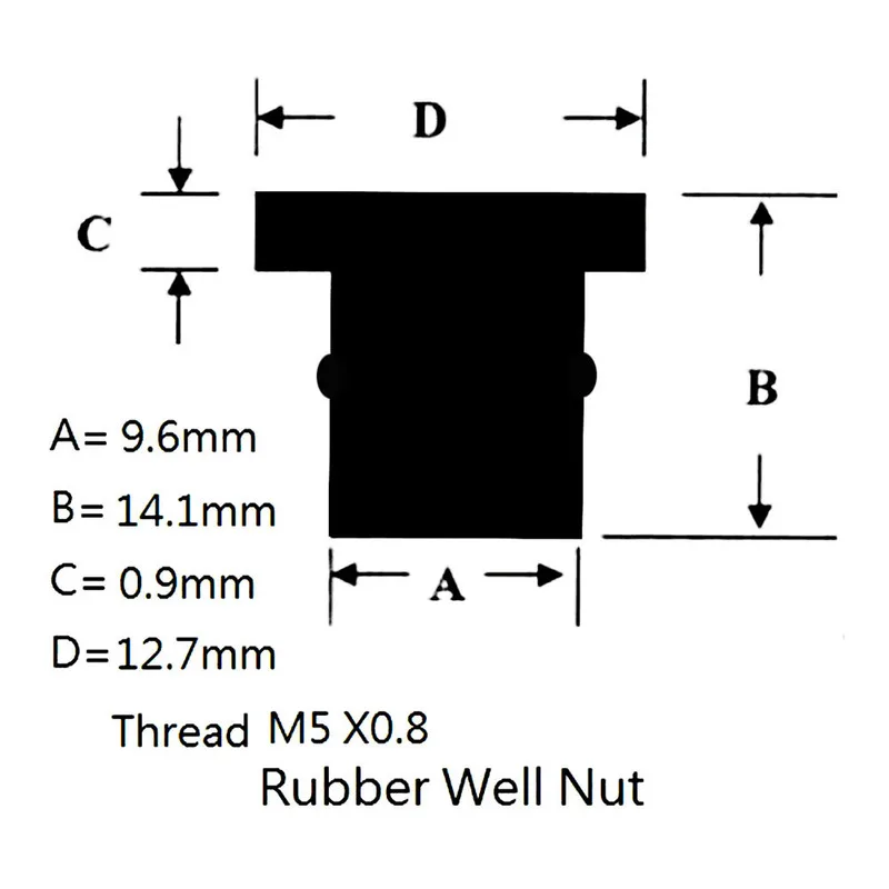 M5x0.8mm Мотоцикл лобового стекла автомобиля резиновые хорошо фиксированные гайки болты для мотоцикла Запчасти крылья бамперы автомобильные аксессуары авто Запчасти