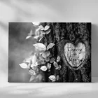 Скандинавская индивидуальная Художественная печать парные названия холст Художественная печать в сердце на дереве именная живопись на заказ для декора гостиной