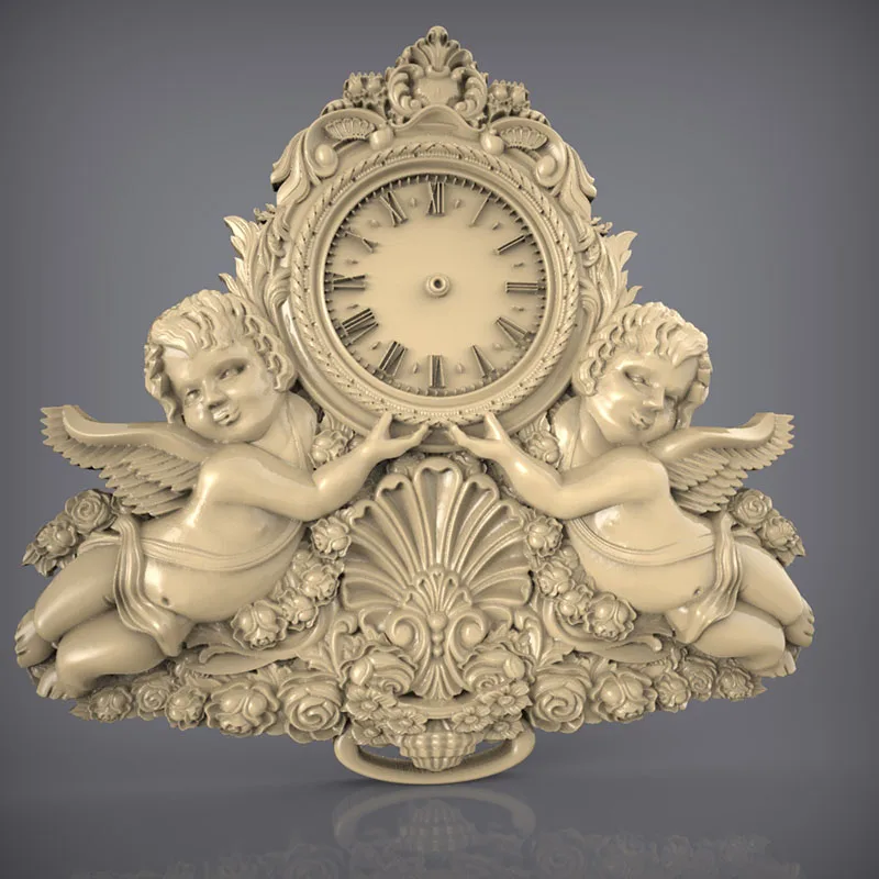 3D Model Relief for CNC Router Printer Artcam Aspire Digital File in STL format Clock _59 | Инструменты