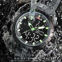 men rubber strap swim watches 2021 led digital alarm high quality quartz watch military waterproof 50m dual display clock new