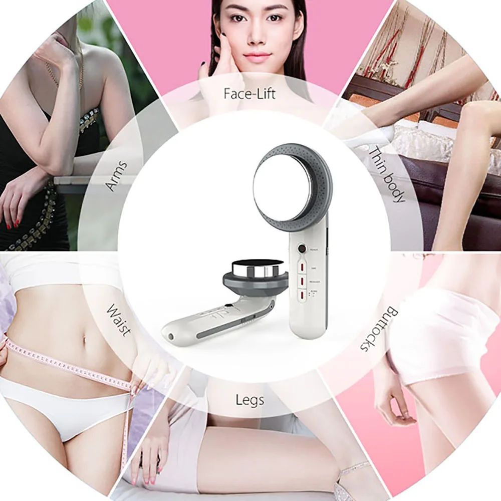 Подтяжка лица 3 в 1 EMS инфракрасный ультразвуковой массажер для тела