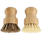 Бамбуковые щетки для мытья посуды Кухонные деревянные чистящие скребки для мытья чугунные кастрюли с натуральными сизальными щетинами
