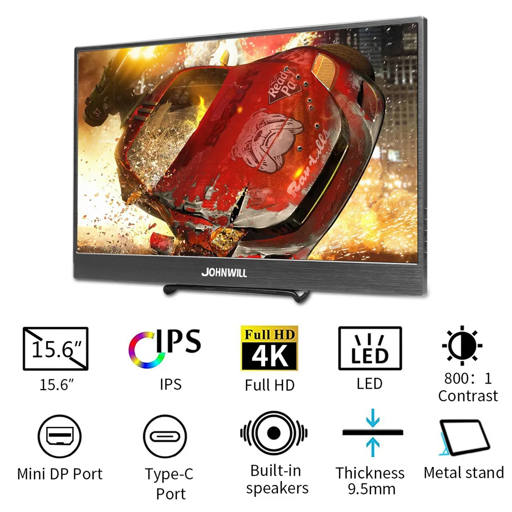 Монитор игровой портативный 15 6 дюйма HDMI USB Type C 3840X2160|Мониторы| |