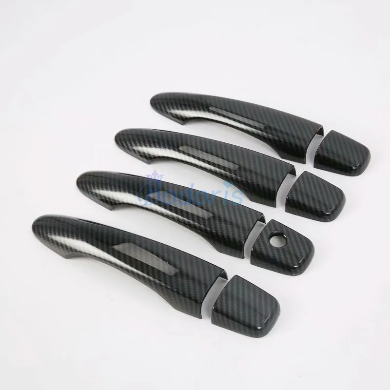 Цветная крышка дверной ручки из углеродного волокна с умным отверстием рамка для