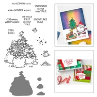 snowbody 2021 new christmas metal cutting dies for diy making pattern background greeting card scrapbooking clear stamps set
