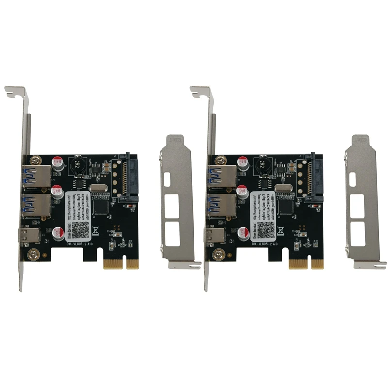 

2X USB 3.1 Type C Pcie Expansion Card Pci-E to 1 Type C and 2 Type A 3.0 USB Adapter Pci Express Controller Hub