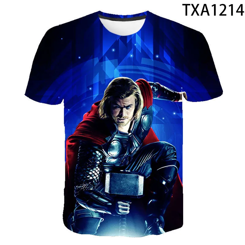

New 2021 Summer 3D Printing Superhero Movie Men's Fun Top Casual Short Sleeve Color Neutral Round Neck Hip Hop T-Shirt