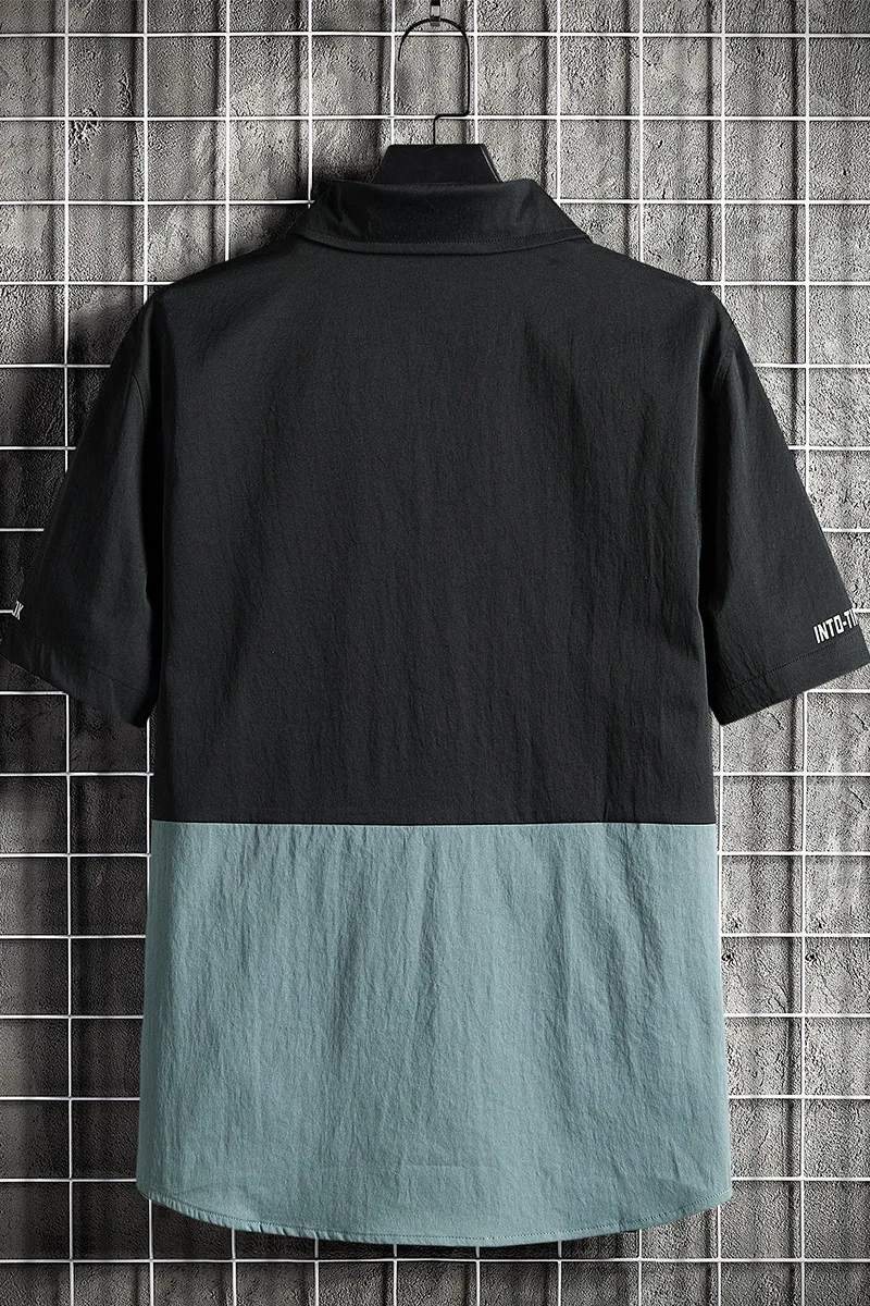 

Men's one piece summer leisure Korean fashion versatile mesh shirt loose jacket street style trend coat simple and comfortable