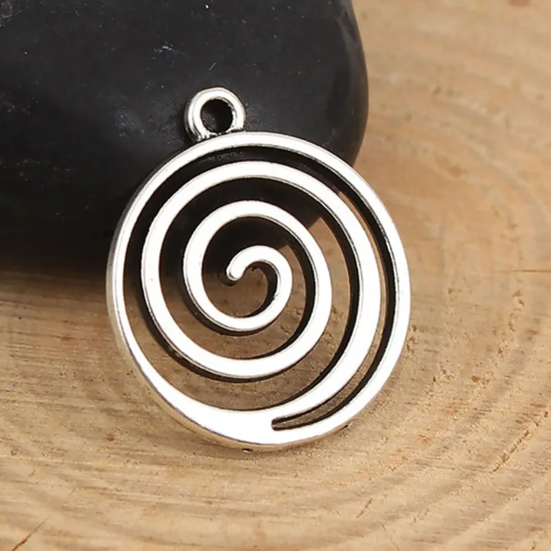 DoreenBeads Новые простые подвески из цинкового сплава спиральные Античные