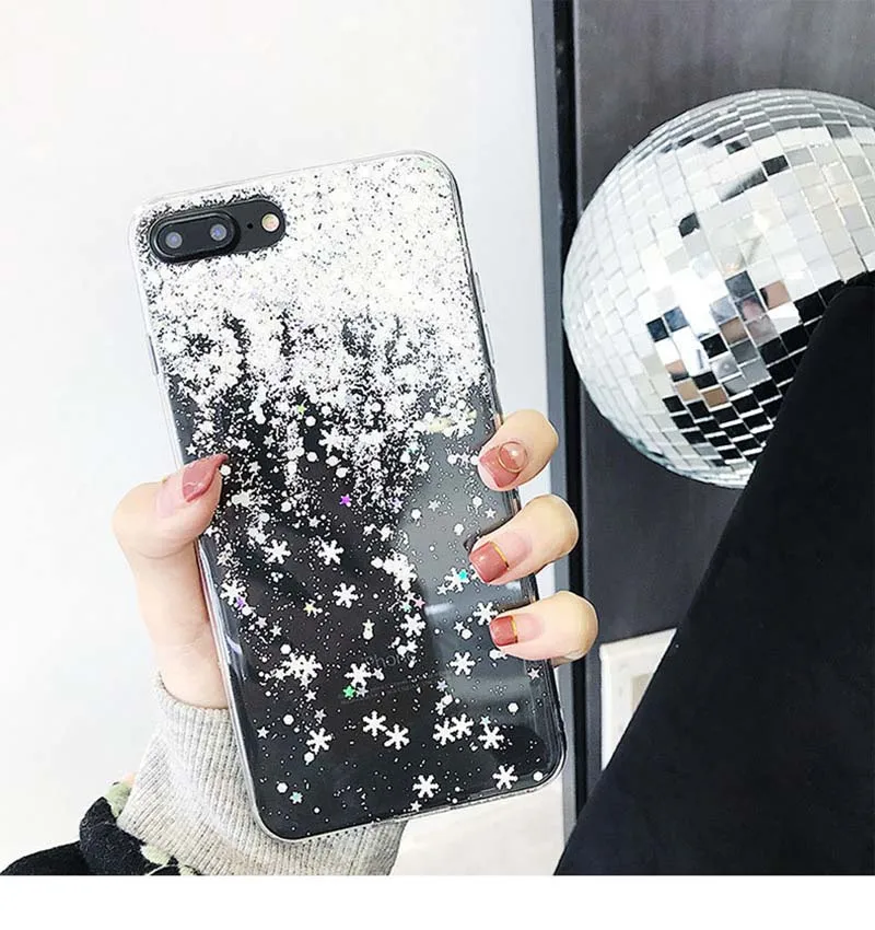 

Christmas Snowflakes Cases for Apple IPhone11 Pro Max Cute Lovely Pattern Cover for Apple Iphone 6 7 8 Plus X XS MAX