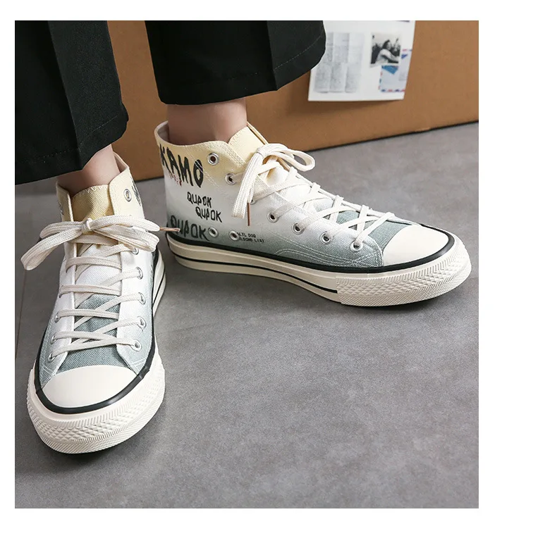 

Casual School Shoes Man 2020 Fashion Vulcan Shoes Boys Sport Shoes High Top Canvas Sneakers Men Designer Unisex Sneakers Flat