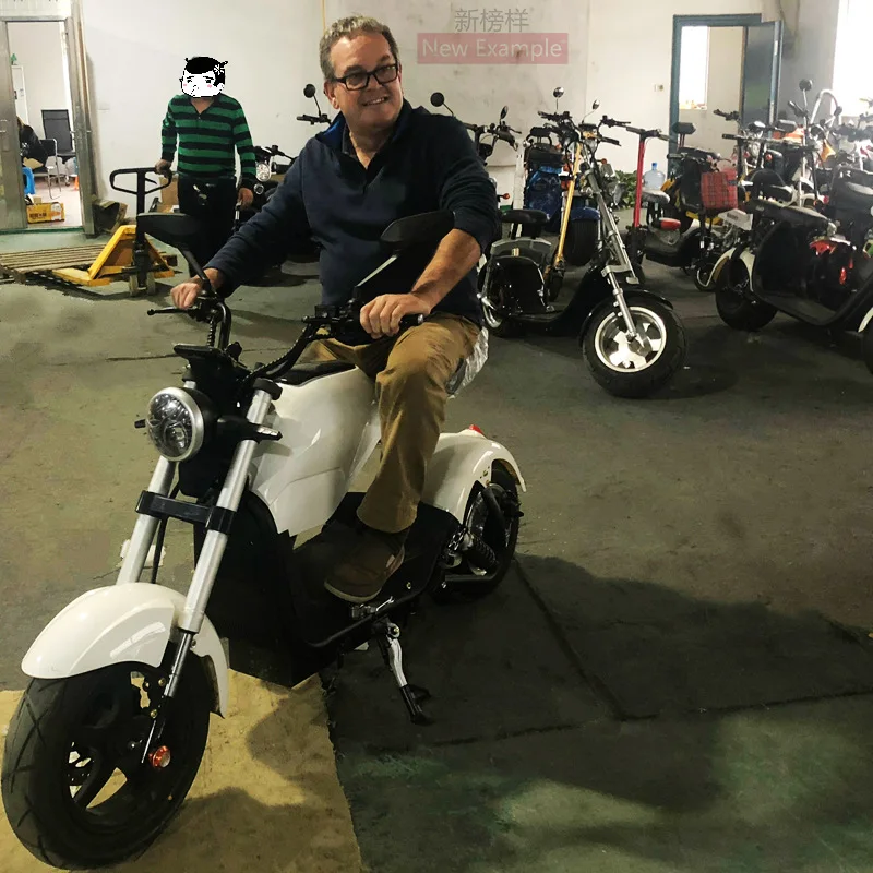 2000 Вт взрослые Citycoco Электрический мотоцикл Высокая Мощность 60V 12AH литий Батарея