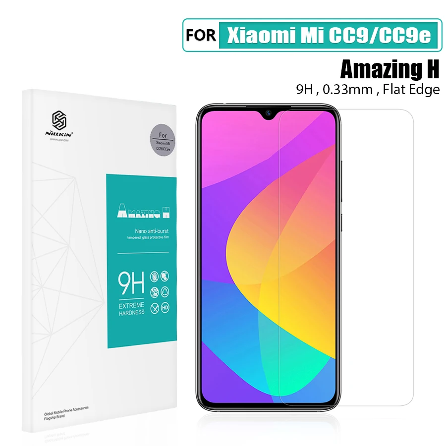 H Flat Edge 2D Для xiaomi mi a3 Защитное стекло NILLKIN Amazing 9H 2.5D для xiaomi mi cc9e Закаленное стекло протектор для xiaomi mi cc9 - Цвет: H Flat Edge 2D