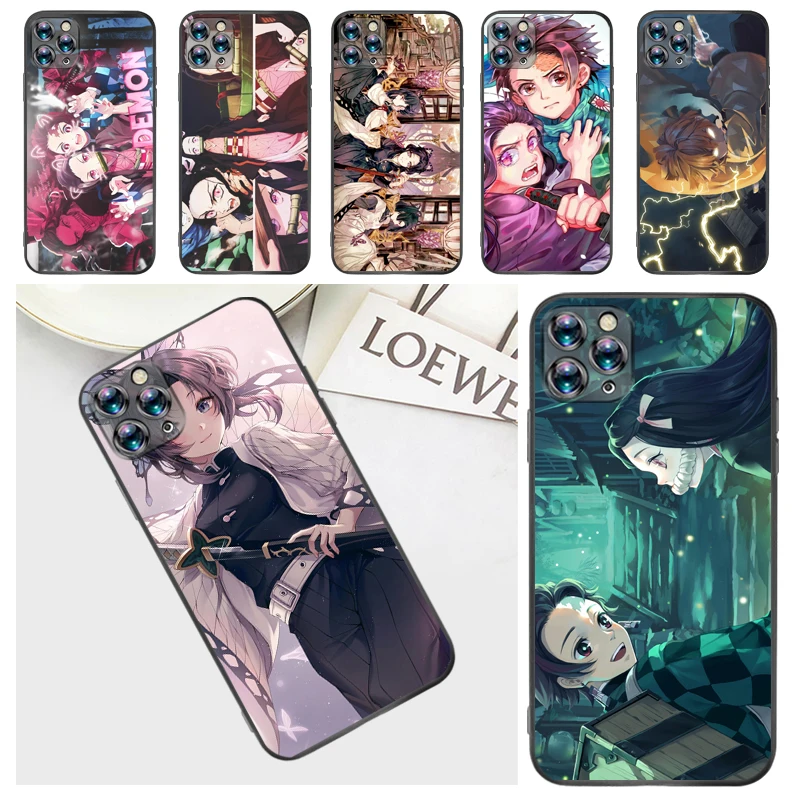 

Demon Slayer Kimetsu No Yaiba Agatsuma Zenitsu Kamado Nezuko Kamado Tanjirou Phone Case For iPhone 7 8 Plus 6 6S Soft TPU Cases