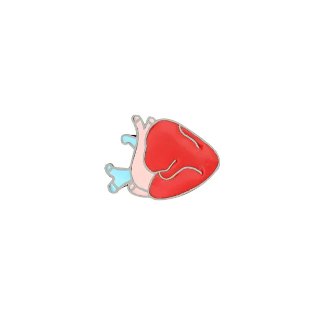 heart 18style медицинский стетоскоп, эмалированные булавки, анатомия сердца, зуб, мозговая брошь для врача, медсестры, нагрудные булавки, куртки, значок, Ювелирное Украшение с иконой - Окраска металла: heart