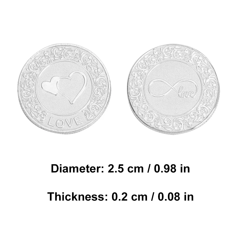 Английский Серебряный свадебный набор монет Arrhae Unity с подарочной коробкой, свадебные монеты Arras, свадебная церемония, подарок для пары, золотой Arras de Boda