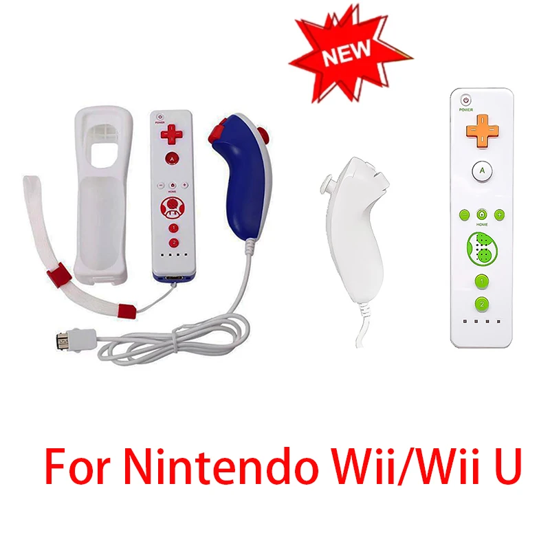 

2 In 1 For Wii Remote Controller Wireless Gamepad For WiiU Motion Plus Joystick Wireless Remote Control For Wii Console