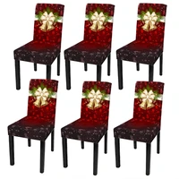 christmas chair covers santa printed elastic stretch dining chairs chair slipcover kitchen seat cover home decor hogar sillas
