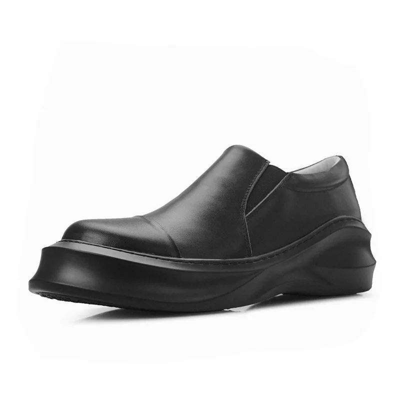 Туфли мужские на платформе из натуральной кожи толстой подошве | Обувь
