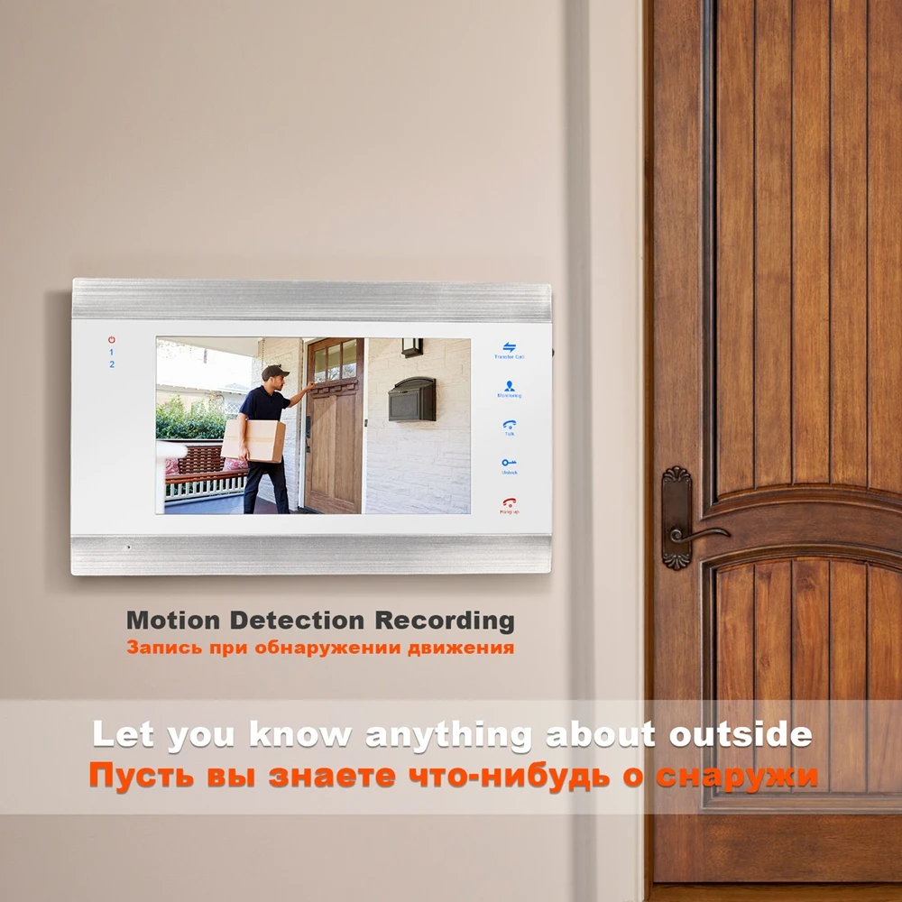 Видеодомофон HomeFong для дома проводной видеодомофон с датчиком движения запись