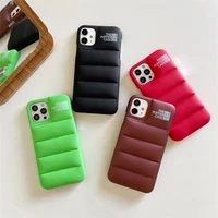 fashion brand shockproof phone case for iphone 12 11 pro max x xs max xr 7 8 plus se 2020 smooth down jacket soft silicone cover