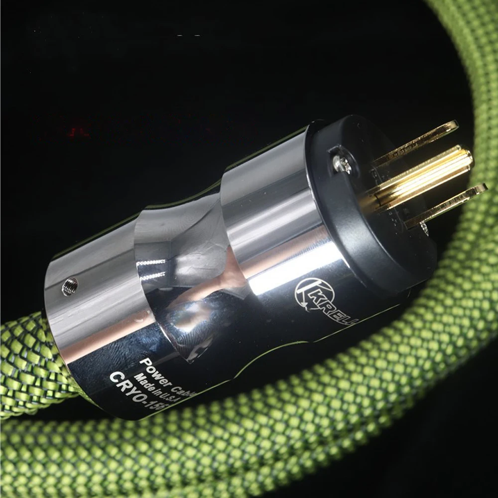 Двойной экран медь + серебро смешанный сердечник Hifi аудио кабель питания krella Plug