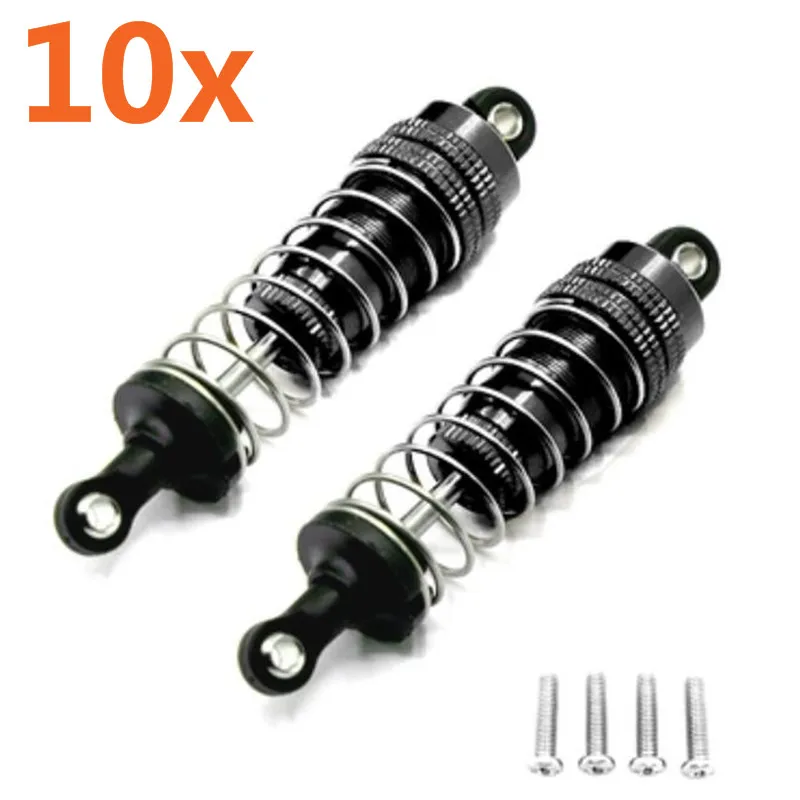 

10Pcs Aluminum Metal Front&Rear Shock Absorber For 1/14 WLtoy 144001 1316 80mm RC Car Crawler Short Course Truck Upgrade Part