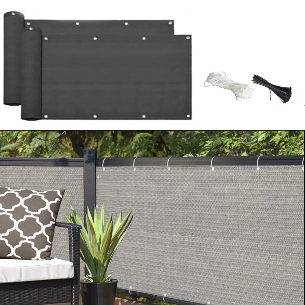 

Fence Shade Mesh Awning Wind Sunshade Net Privacy Netting Balcony Decoration Gray Garden Supplies Anti-theft Screen Safety Nets