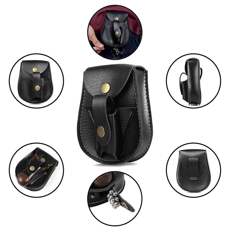 Черная кожаная Портативная сумка для рогатки катапульта ремня стрельбы на