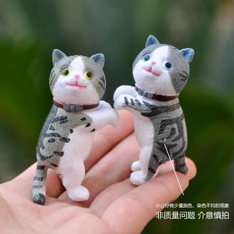 Милая экшн-фигурка кошки из ПВХ кукла-колокольчик с бахромой цветочный горшок