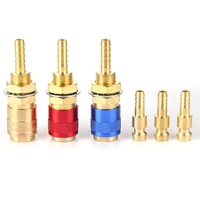 brass 6mm water cooled gas adapter m6 welding torch quick hose connector fittings for mig tig welding torch plug