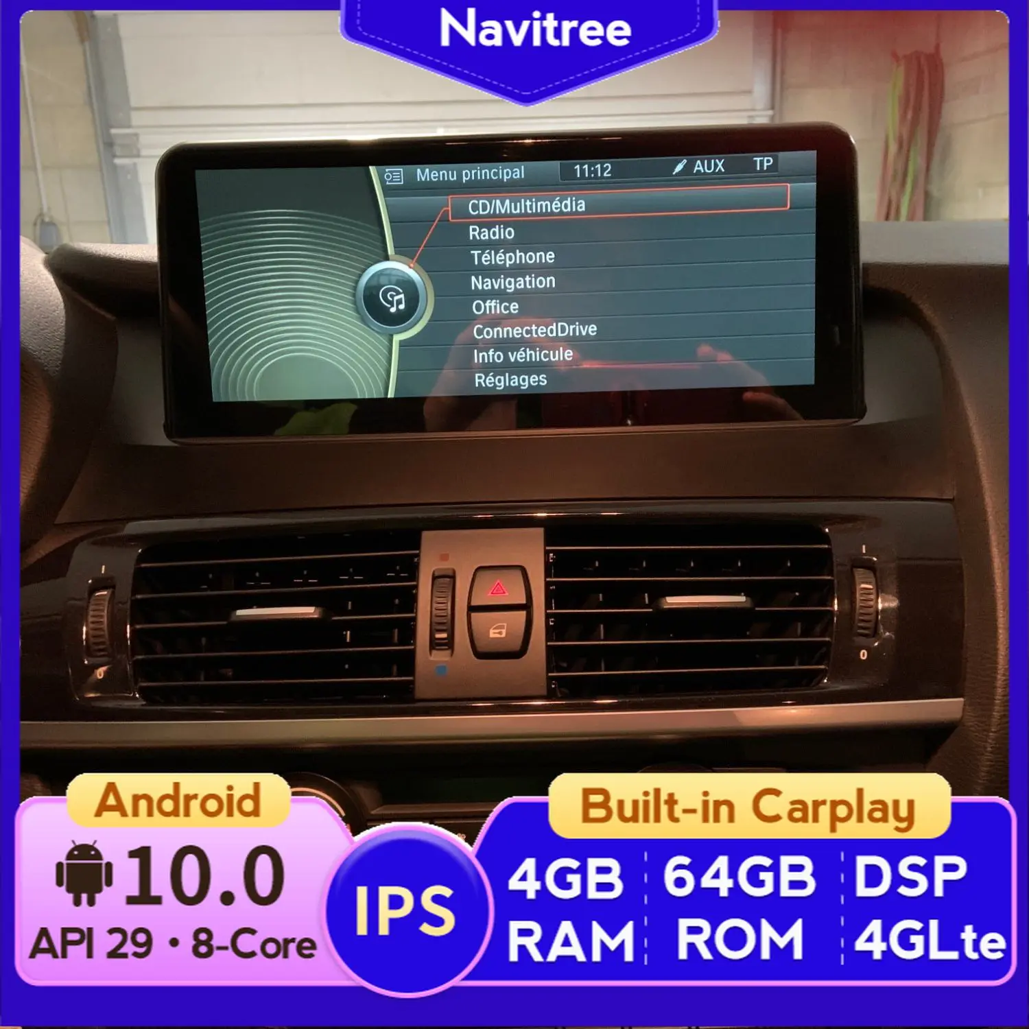 Автомобильный мультимедийный плеер для BMW X3 F25 X4 F26 система CIC NBT Android 10 0
