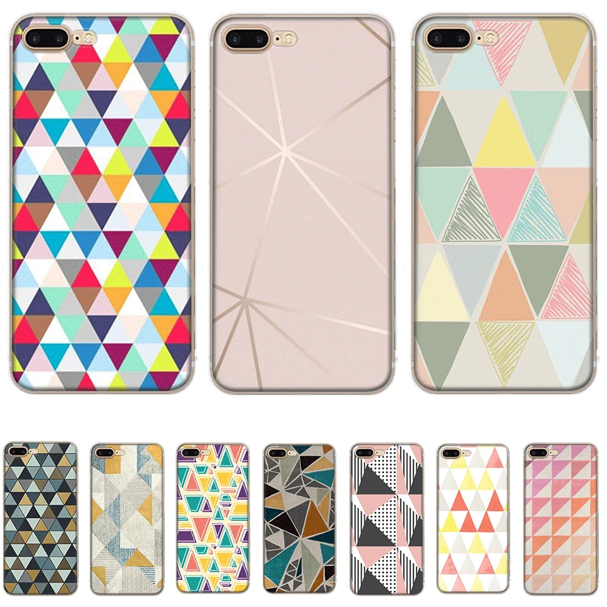 Мобильный телефон чехол для iPhone 11 Pro X XS Max XR 6 6S 7 8 Plus 5 5S SE Твердый clulur треугольник