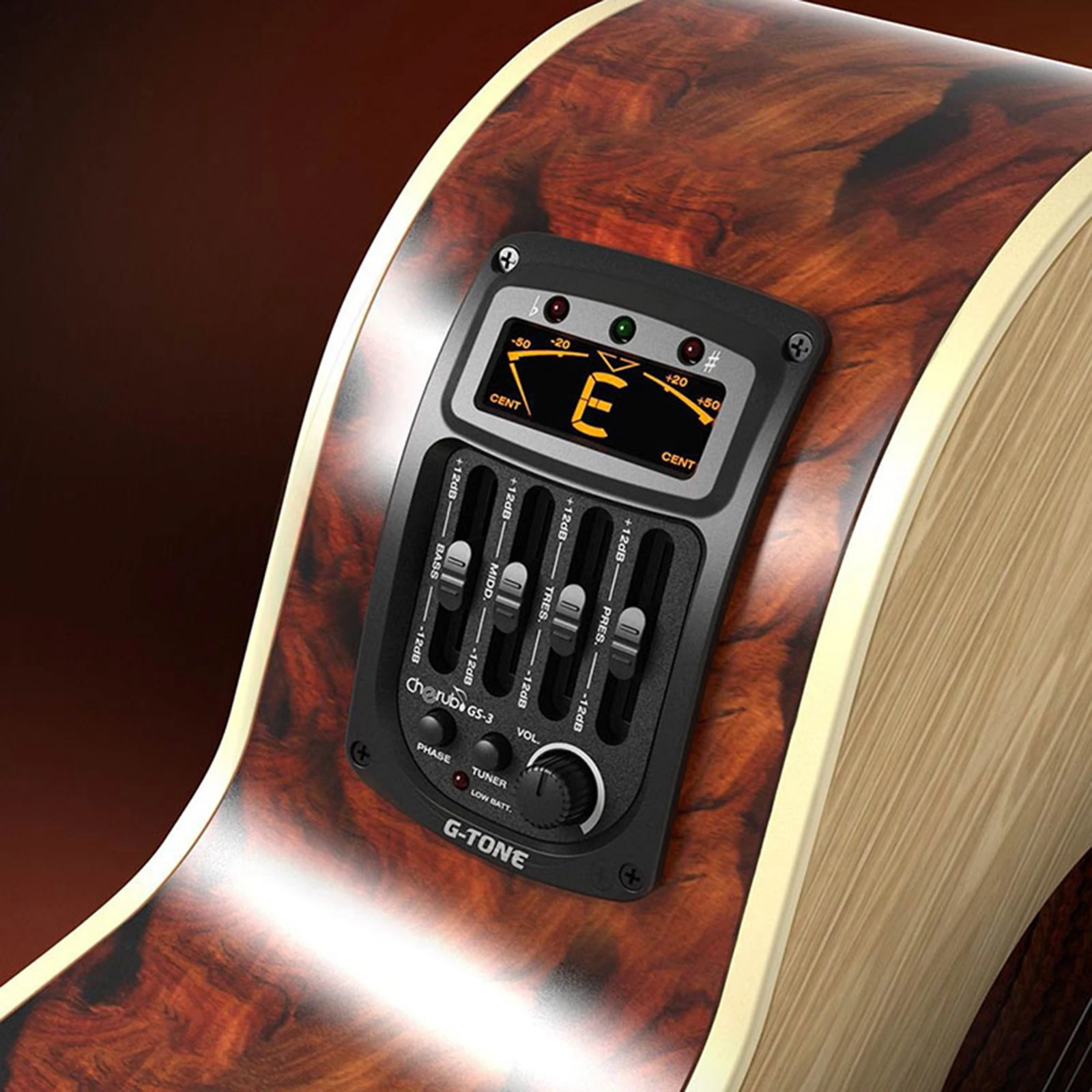 

Акустическая гитара пьезо звукосниматель предусилитель Эквалайзер Тюнер система комплект ЖК-дисплей GS-3, легко установить
