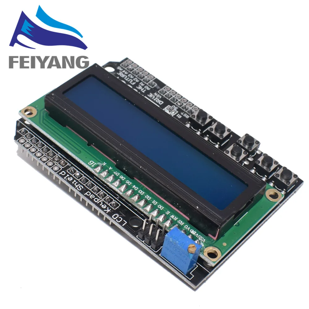 10 шт. 1602 ЖК-дисплей модульная клавиатура Щит Duemilanove 16*2 lcd 1602