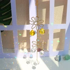 Хрустальная подвеска в виде колокольчика, звезды, Луны, солнца, солнца, локтеров, ветряная подвеска, украшение, подвесная капля для улицы, садовые ветрянки