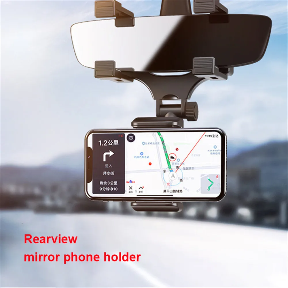 

Универсальный автомобильный держатель для телефона на магните Автомобильное зеркало заднего вида держатель для сотового телефона с креплением на 360 градусов для iPhone 8 Plus Samsung GPS подставка для смартфона Универсальный
