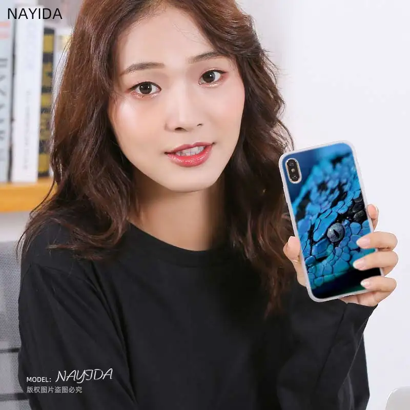 Мягкие силиконовые чехлы с бамбуковыми змеями синего цвета для Huawei P50 P40 P30 P20 Lite Pro