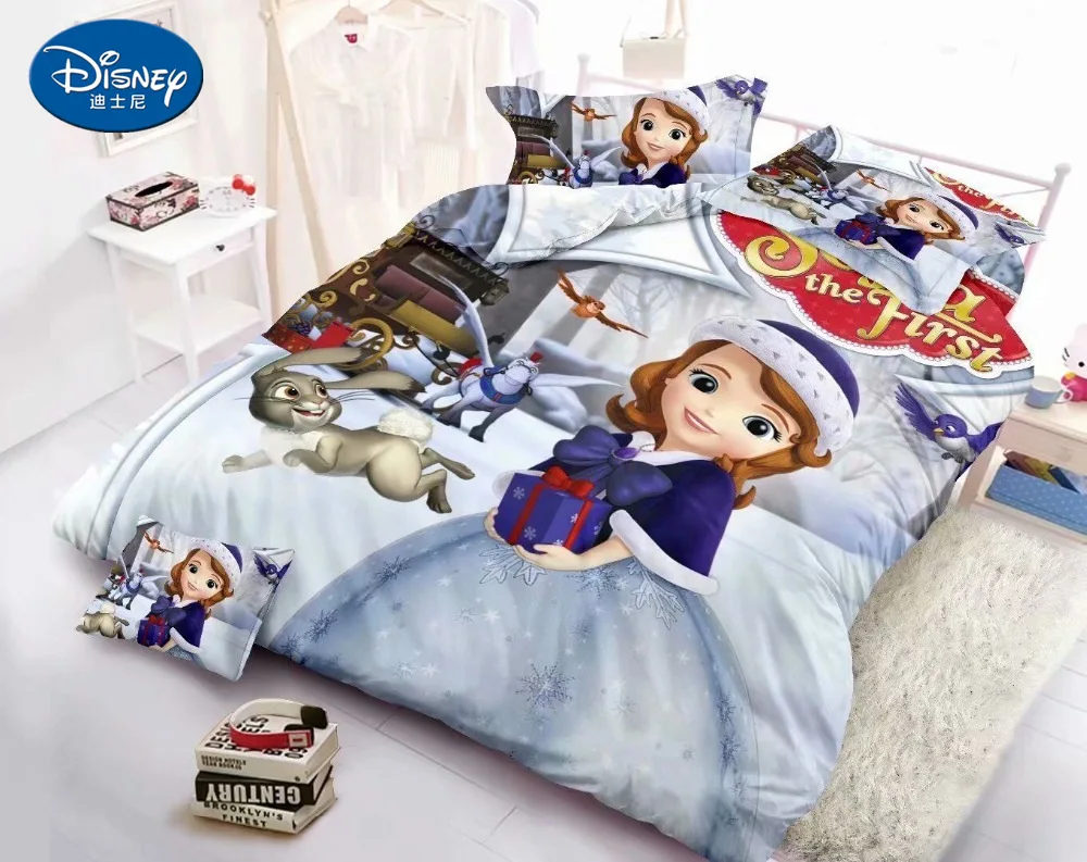 Комплект постельного белья для девочек Disney спальни пододеяльник принцессы Софии